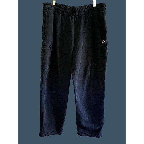 CHAMPION- MENS BLUE ELASTIC WAIST STRAIGHT LEG JOGGER'S SWEATPANTS SIZE X-LARGE - Picture 1 of 7